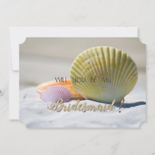 Casamento na Praia, Conchas na Areia Cartão de Da