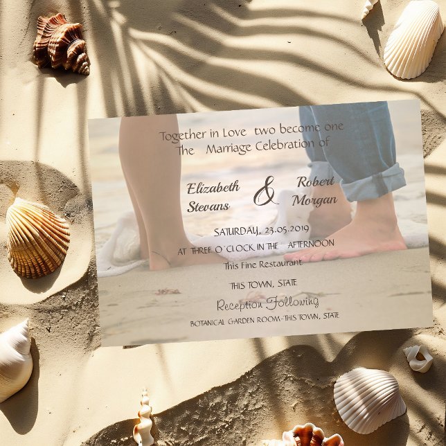 Casamento na Praia, Convite para Pés (Criador carregado)