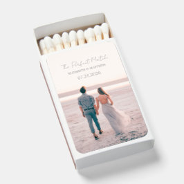 Casamento na Praia do Pôr do Sol Caixa de Fósforos