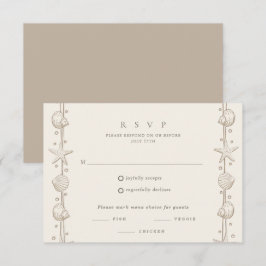 Casamento na Praia Menu de Areia e Conchas