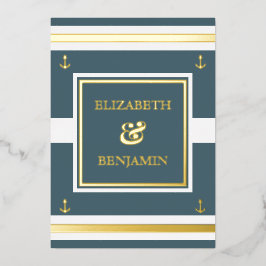 Casamento Náutico Dourado Costeiro White Stripes N