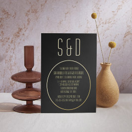 Casamento Negro Elegante Simples Minimalista