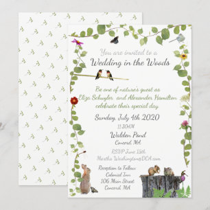 Casamento no bosque: Convite