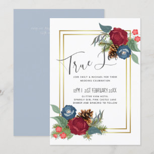 CASAMENTO NO INVERNO BUDGET Borgonha Azul Azul Mod
