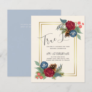 CASAMENTO NO INVERNO BUDGET Borgonha Azul Azul Mod