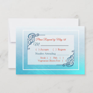 Casamento no inverno que Wedding o cartão de RSVP