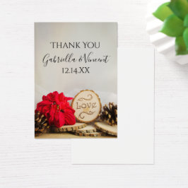 Casamento no inverno Rustic Red Poinsettia Favorec