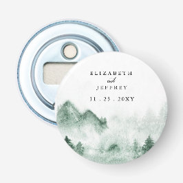 Casamento no inverno Rustic Watercolor Mountain Pi