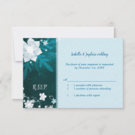 Casamento no inverno Teal Turquoise Bling RSVP
