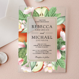 Casamento no Pomar de Maçãs Vermelhas Florais Botâ