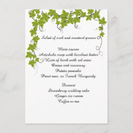 Casamento, Noivado, Chá de panela Plano Menu