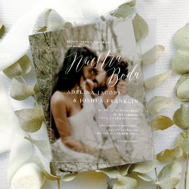 Casamento Nuestra Boda Caligrafía Moderna Elegante