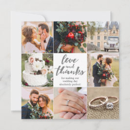 Casamento | Obrigado |8 fotos | CARTÃO COM FOTOS