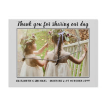 Casamento Obrigado Cartões com Foto Digital Virtua