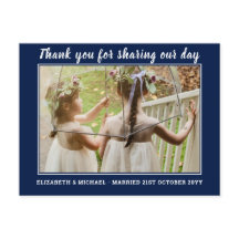 Casamento Obrigado Cartões com Foto Digital Virtua