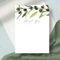 Casamento Obrigado Cartões Elegante Olive Branch