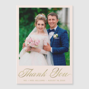 Casamento Obrigado Esmagar O Imagem Dourada Rosa R
