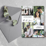 Casamento Obrigado Foto Colagem<br><div class="desc">Obrigado cartões de casamento em um design de colagem de quatro fotos - Adicione sua mensagem personalizada, seu sobrenome e suas fotos de quatro dias de casamento favoritos e seu email para a família e os amigos. Uma bela maneira de te dizer obrigado e compartilhar suas fotos favoritas do dia...</div>
