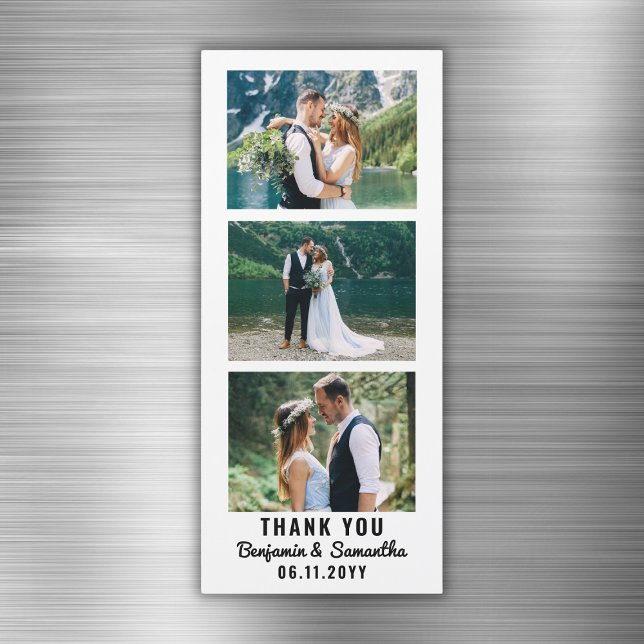 Casamento Obrigado Imã de geladeira de Foto Booth  (Wedding Thank You Photo Booth Strip Fridge Magnet
)