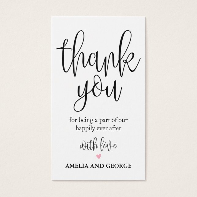 Casamento Obrigado Marcar Linda Caligrafia (Frente)