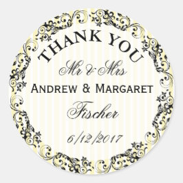 Casamento Obrigado Nota Adesivos Personalizados