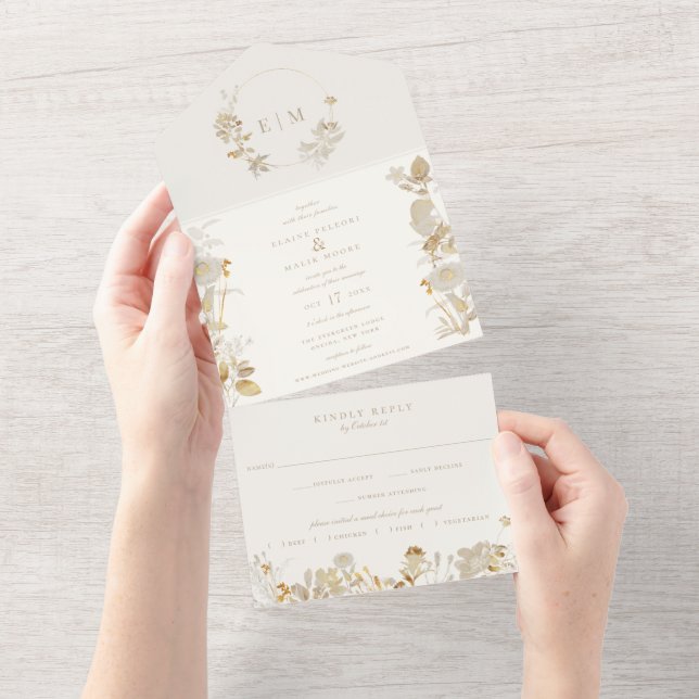 Casamento Opulento De Jardim Dourado (Aba destacável)