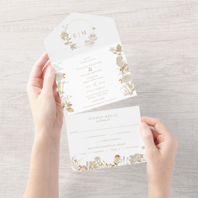Casamento Opulento De Jardim Dourado (Aba destacável)