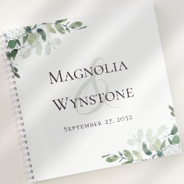 Casamento orçamental Eucalyptus Greenery Livro de 