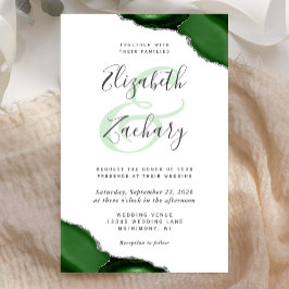 Casamento Orçamento Verde Cantos de Ágata Prata