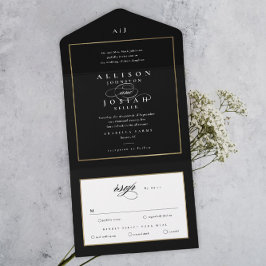 Casamento Ouro Monograma Elegante