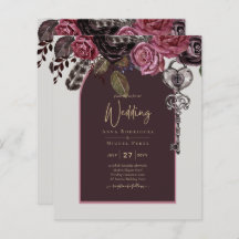 CASAMENTO OUTONO Burgundy ROSA BOTHIC