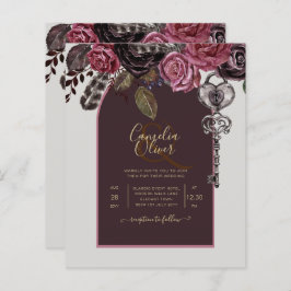 CASAMENTO OUTONO Burgundy ROSA BOTHIC