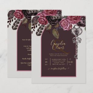 CASAMENTO OUTONO Burgundy ROSA BOTHIC