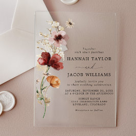 Casamento outono de flor selvagem