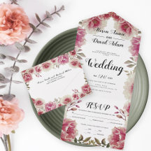 Casamento outono de flores cor-de-água cor-de-rosa