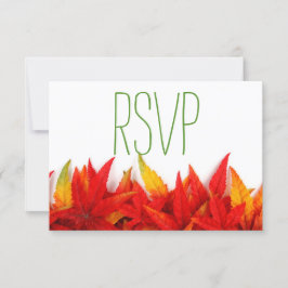 Casamento outono de Folhas Russas do outono - RSVP