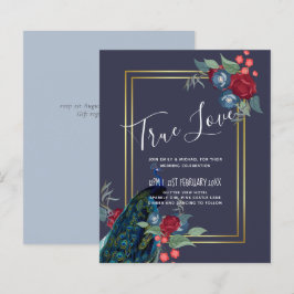 Casamento outono de inverno Peacock Blue Burgundy