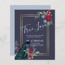 Casamento outono de inverno Peacock Blue Burgundy