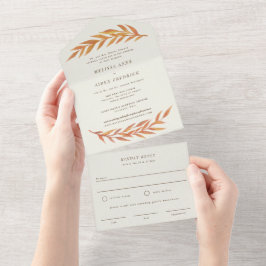 Casamento outono de texto formal de ramificação si