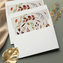 Casamento outono Envelope Liner Sasonal Burnt Oran