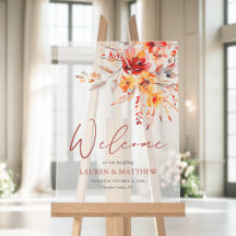 Casamento outono Floral Elegante Watercolor