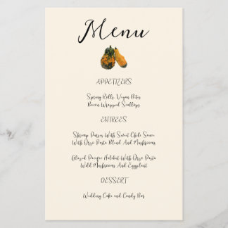 Casamento outono Menu Modelo de Duas Portas Folhet