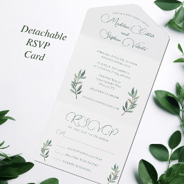 Casamento outono moderno Elegante Eucalyptus Leaf