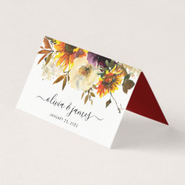 Casamento outono Russo de Girassol e Borgonha