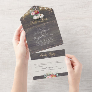 Casamento outono Russo de Pumpkin Red Floral Burgu