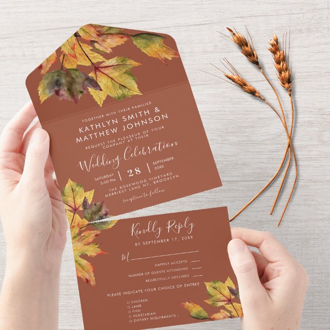 Casamento outono Rustic Brown Autumn (Criador carregado)