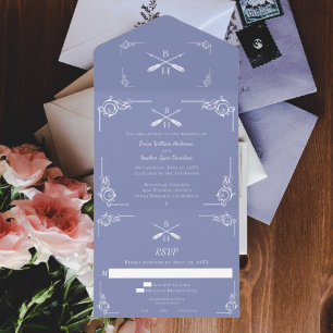 Casamento Periwinkle Monograma e Setas