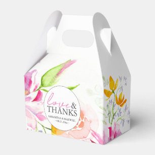 Casamento Personalizado Caixas de Favor Floral