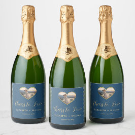 Casamento personalizado com bolinhas douradas e az
