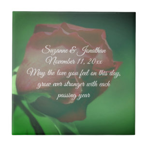 Casamento Personalizado da Flor Vermelha Rosebud